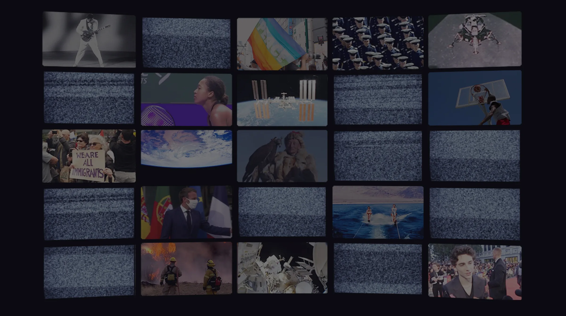 Editorial video screen collage